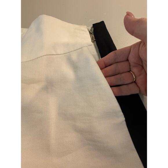 Anthropology Leifsdottir Linen Wide Leg Pants Lined  | Black Side Stripe Size 2 - Picture 4 of 11